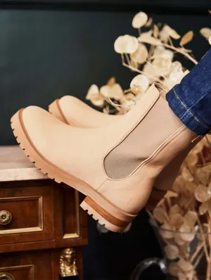 Chelsea Vegan Recycelte Wildleder-Stiefel | Latte