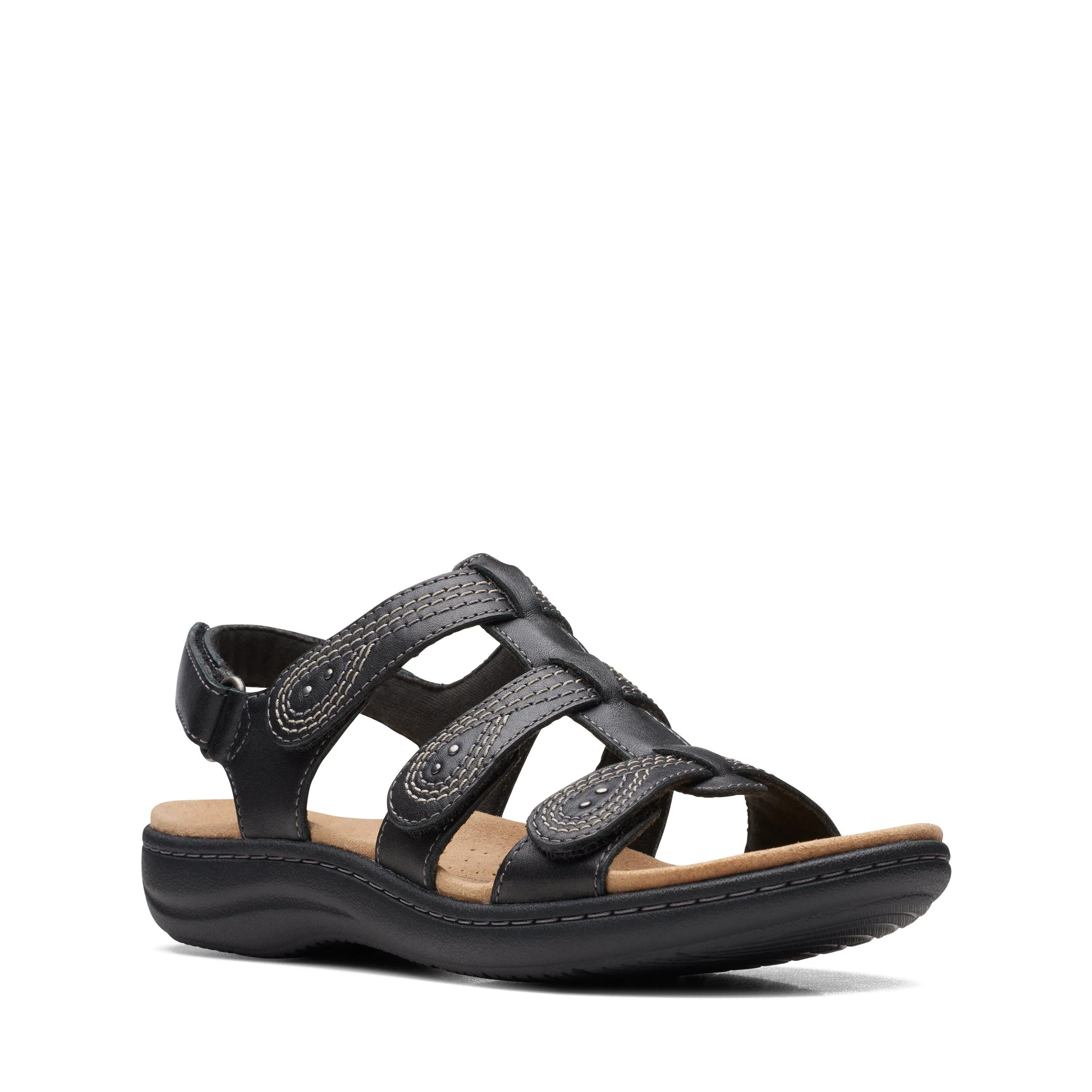 Clarks Laurieann Vine in schwarzem Leder