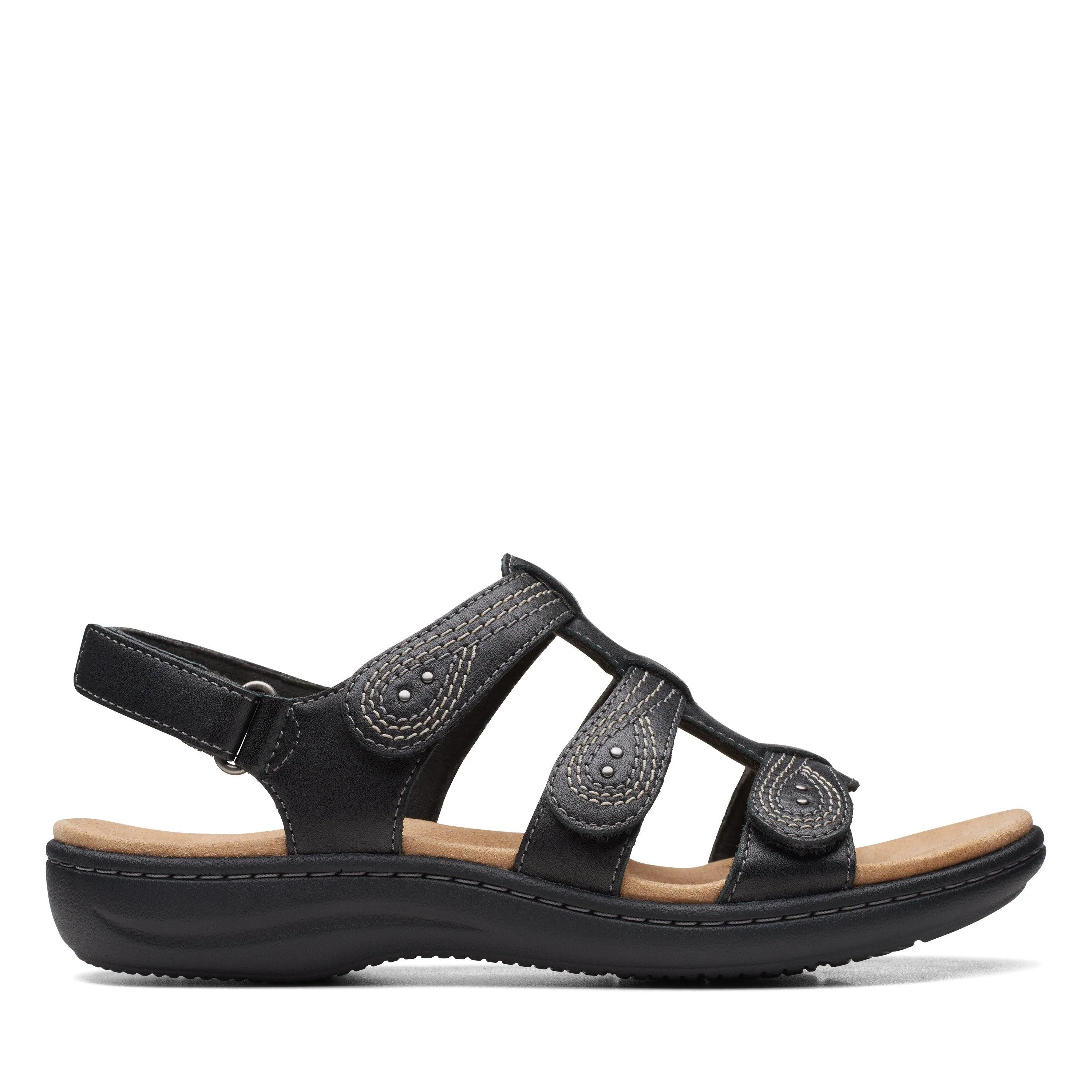 Clarks Laurieann Vine in schwarzem Leder