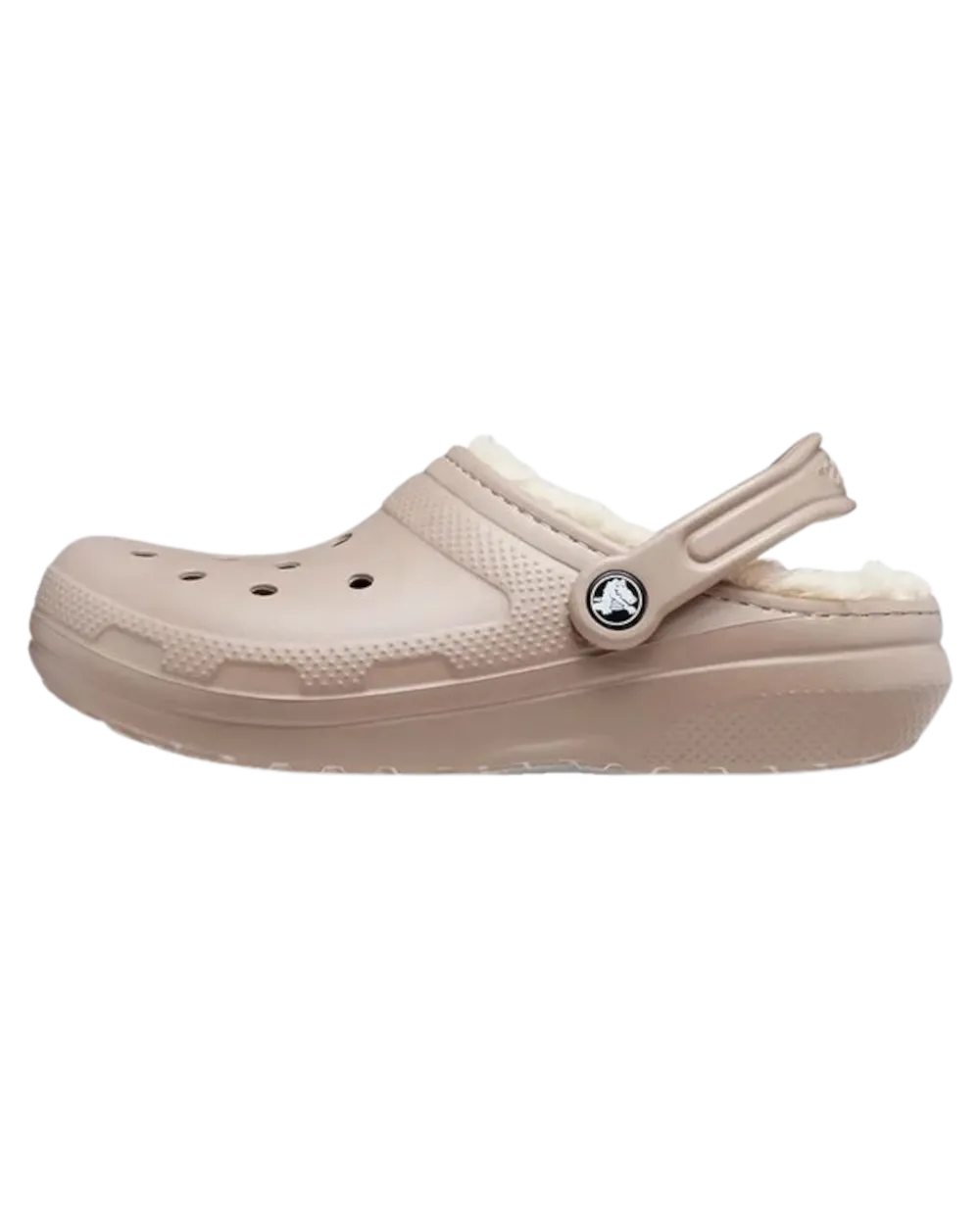 Klassische Fuzz-Lined Clogs in Pilz & Beige