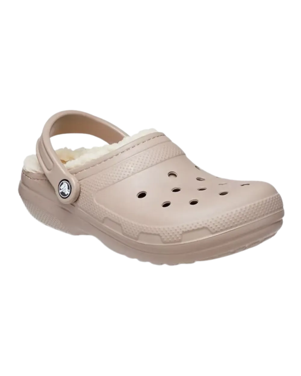 Klassische Fuzz-Lined Clogs in Pilz & Beige