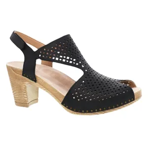 Dansko Damen Teagan Schwarz Gebürstetes Nappa-Leder