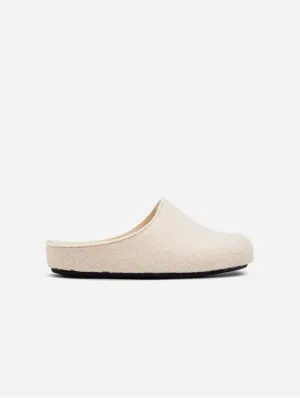 Damen Vegane Mule Hausschuhe | Creme
