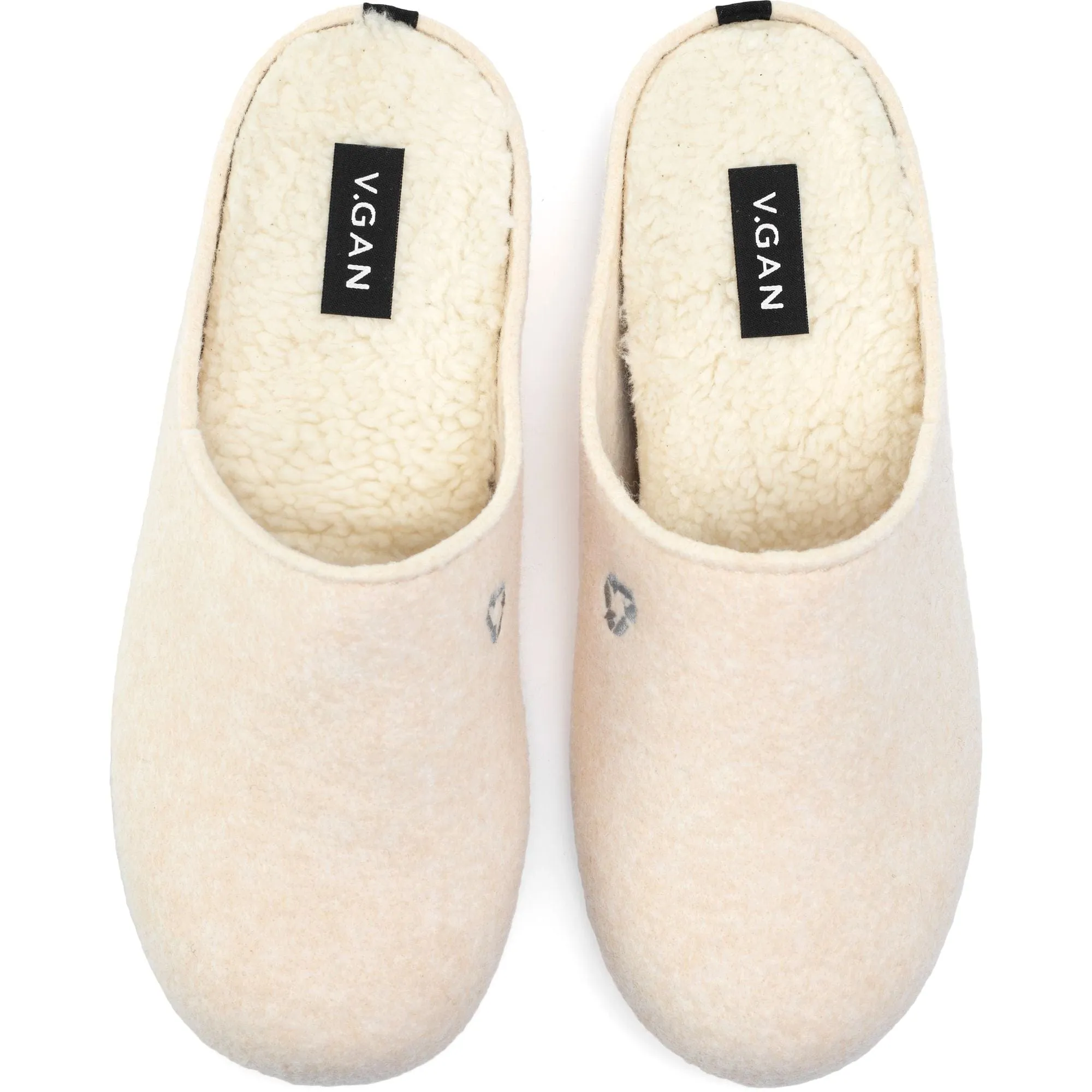 Damen Vegane Mule Hausschuhe | Creme