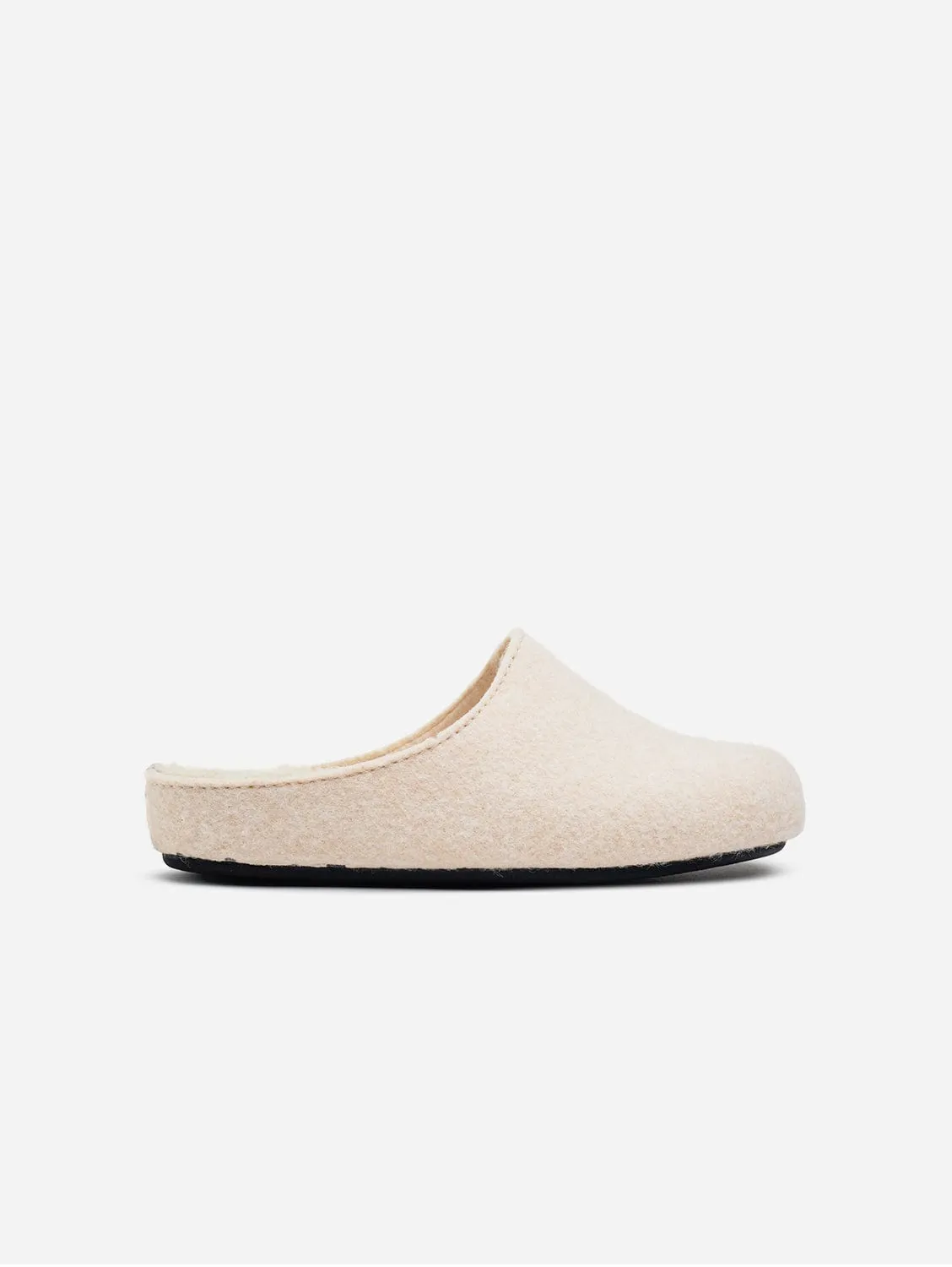 Damen Vegane Mule Hausschuhe | Creme