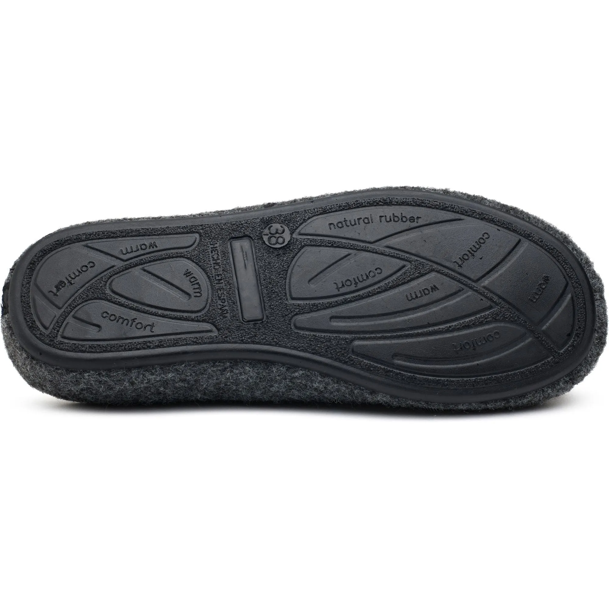 Damen Vegane Mule Hausschuhe | Dunkelgrau