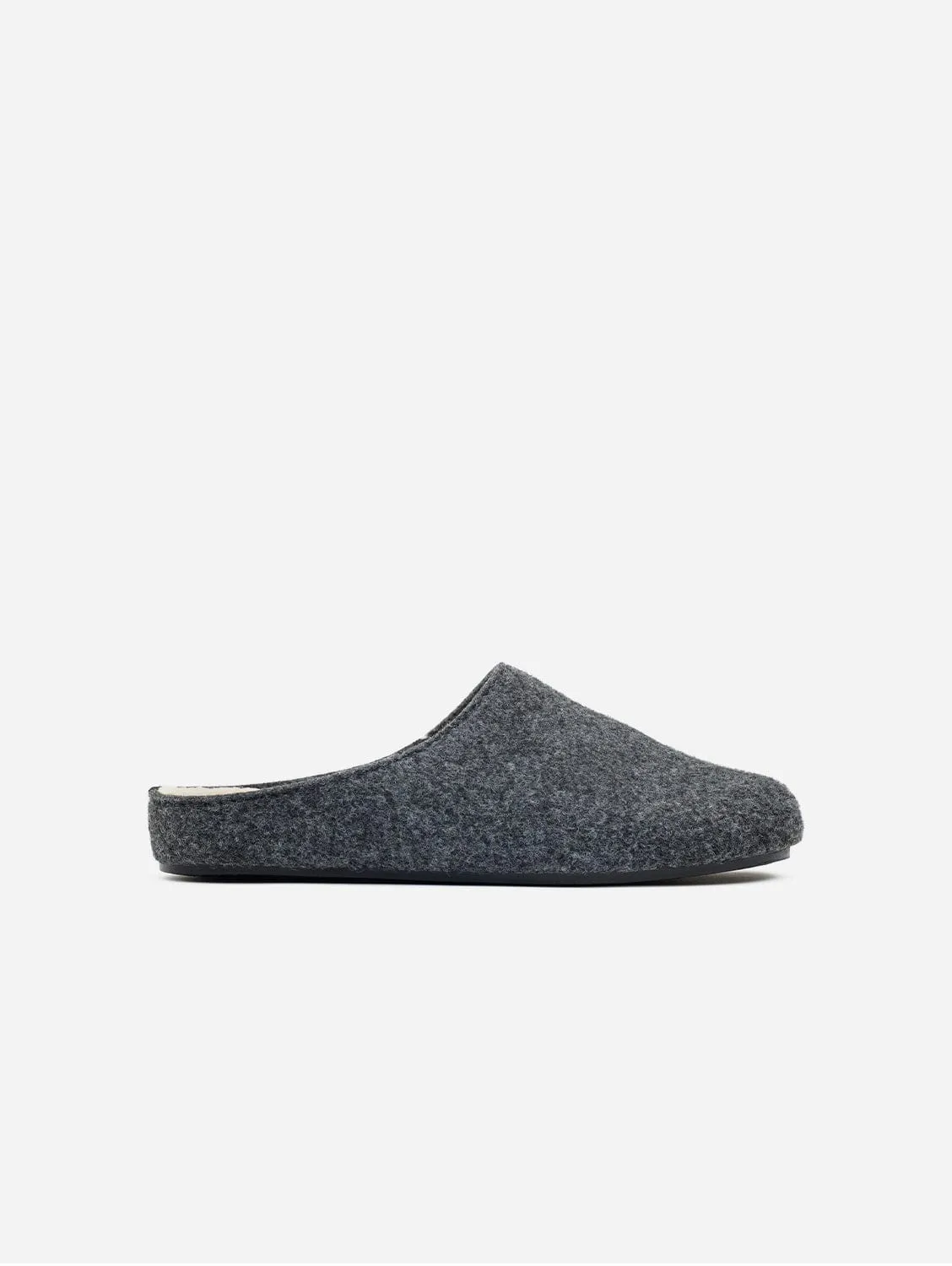 Damen Vegane Mule Hausschuhe | Dunkelgrau