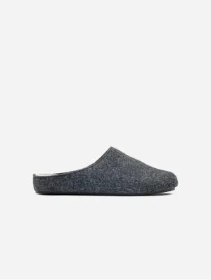 Damen Vegane Mule Hausschuhe | Dunkelgrau