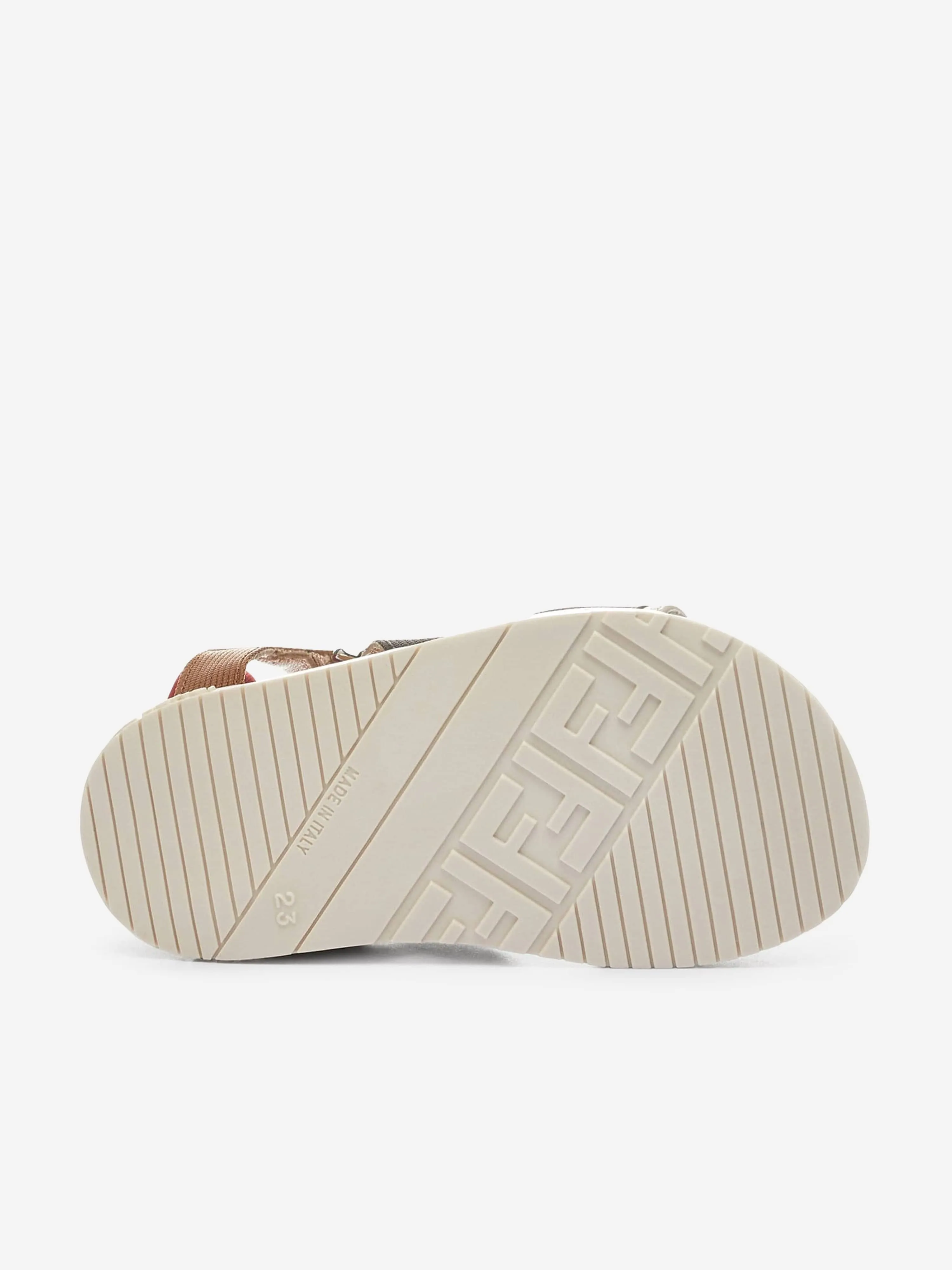 Fendi Kids FF Logo Sandalen in Beige