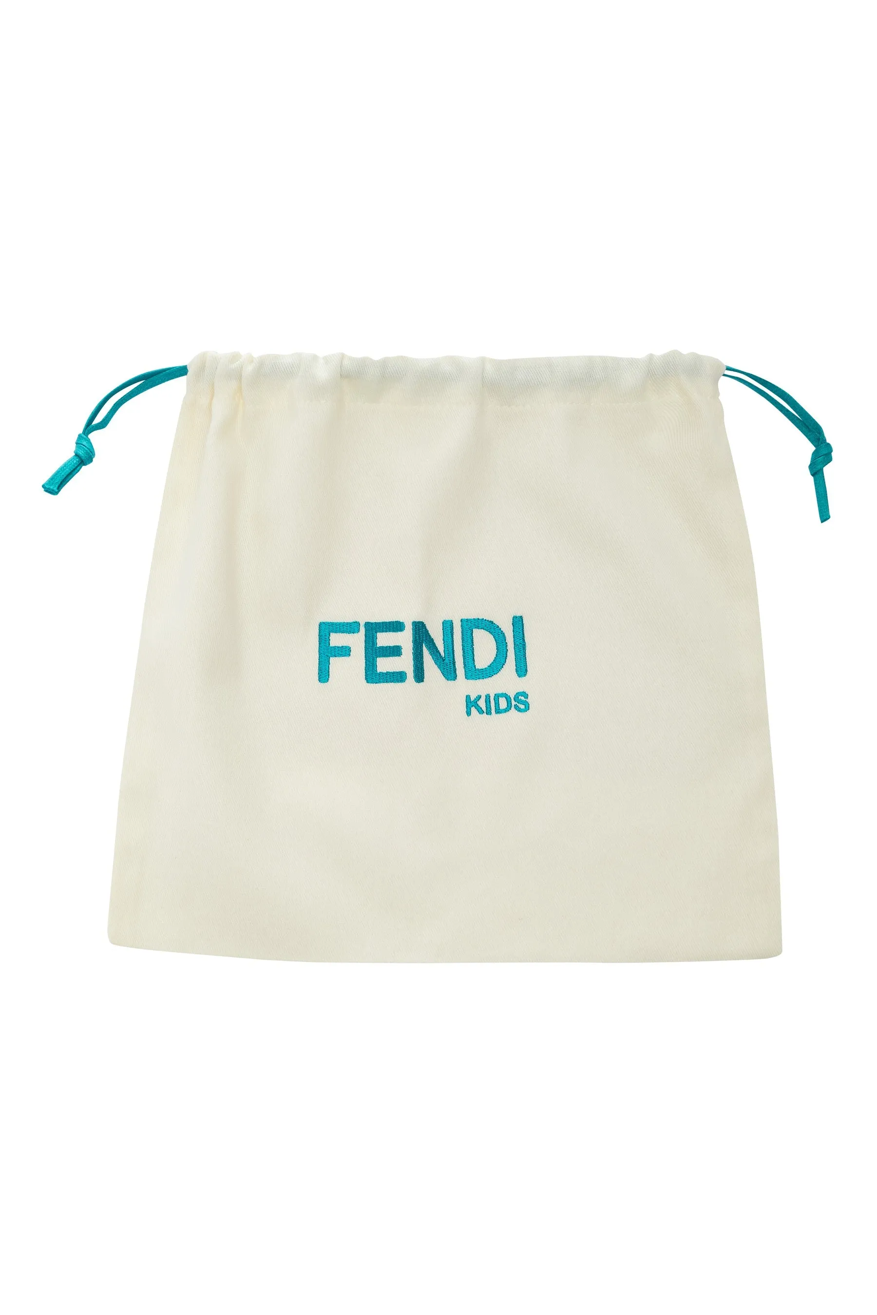 Fendi Kids FF Logo Sandalen in Beige