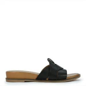 FLAMMENLEDER-SLIDESANDALEN