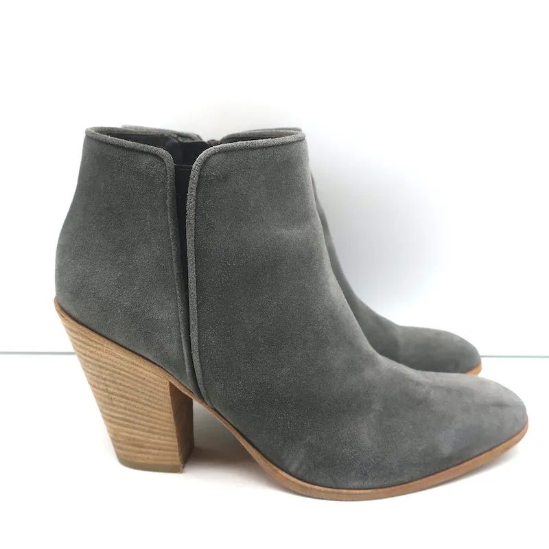 Giuseppe Zanotti Nicky Stiefeletten Grau Wildleder Größe 38.5 Spitze Stiefeletten
