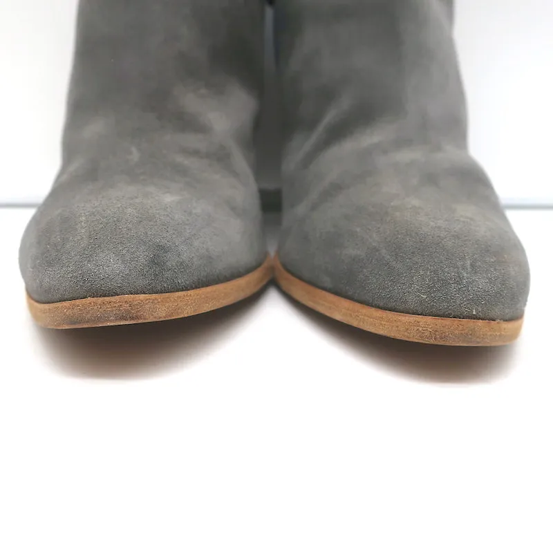 Giuseppe Zanotti Nicky Stiefeletten Grau Wildleder Größe 38.5 Spitze Stiefeletten