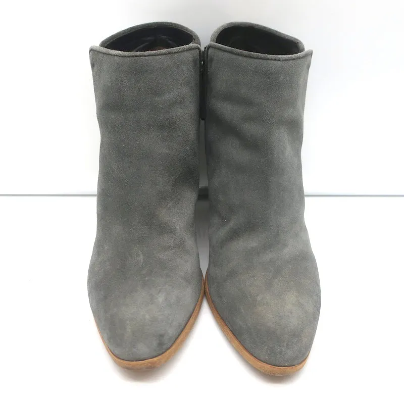 Giuseppe Zanotti Nicky Stiefeletten Grau Wildleder Größe 38.5 Spitze Stiefeletten