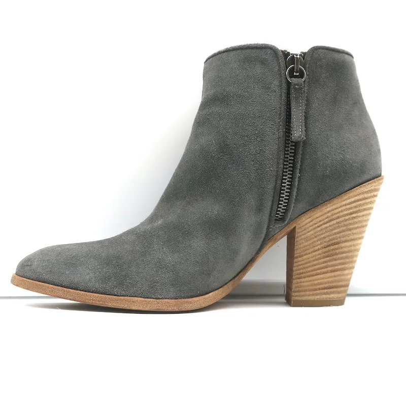 Giuseppe Zanotti Nicky Stiefeletten Grau Wildleder Größe 38.5 Spitze Stiefeletten