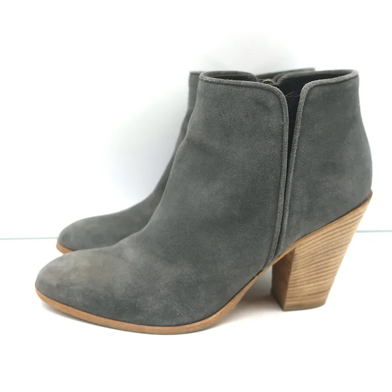 Giuseppe Zanotti Nicky Stiefeletten Grau Wildleder Größe 38.5 Spitze Stiefeletten