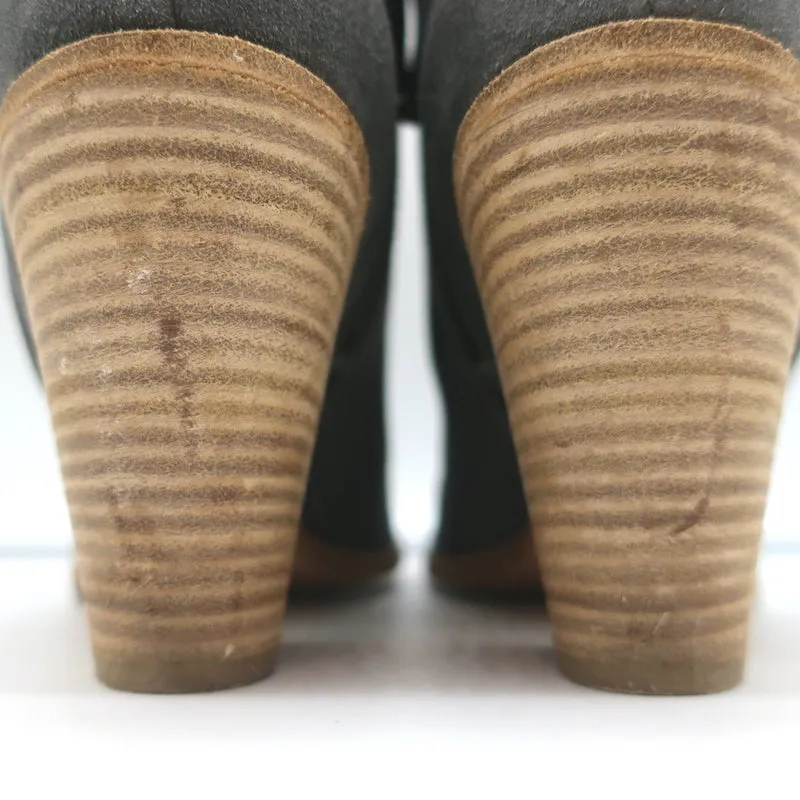 Giuseppe Zanotti Nicky Stiefeletten Grau Wildleder Größe 38.5 Spitze Stiefeletten