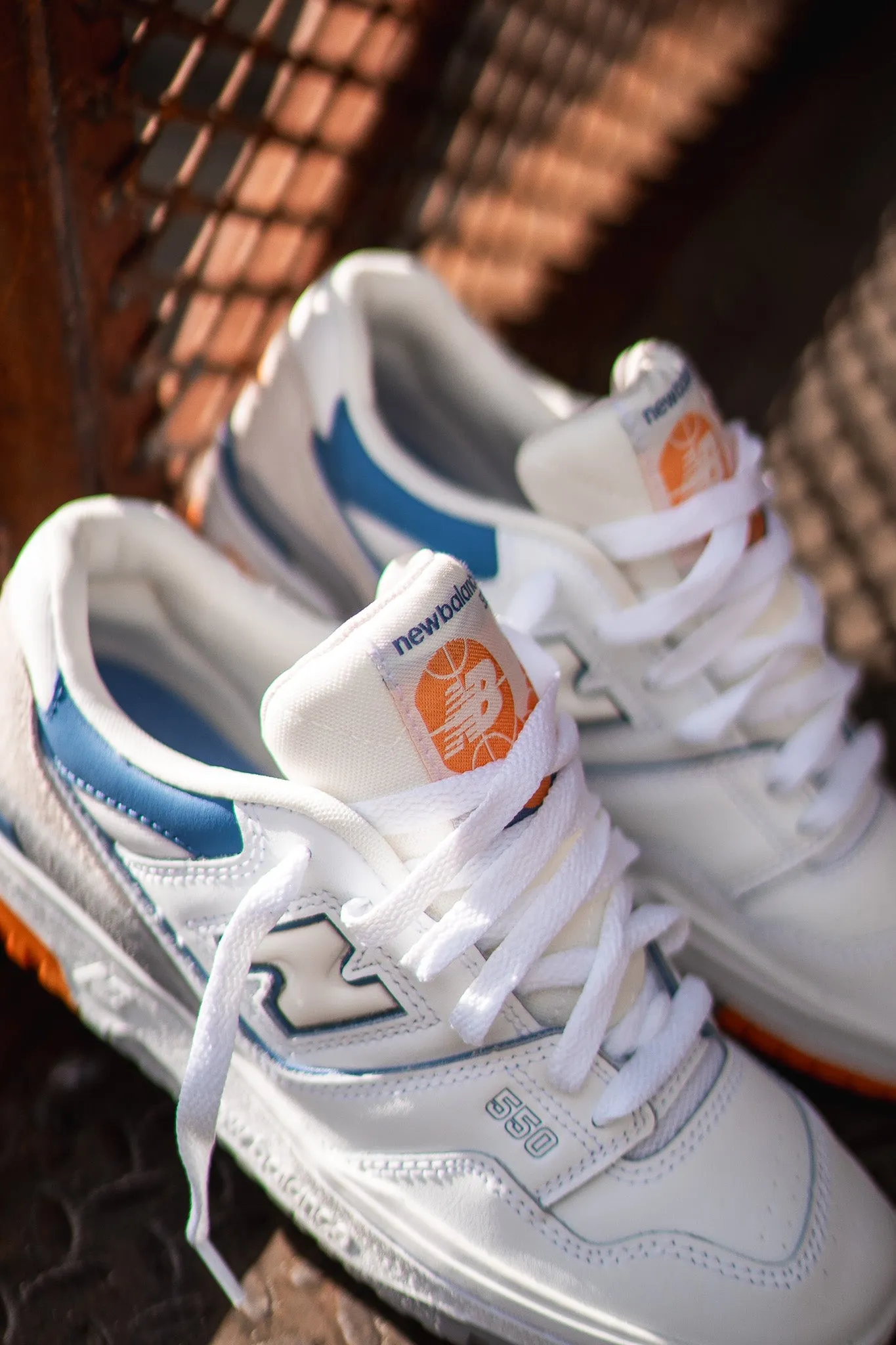 GRADESCHOOL New Balance 550 (Weiß/Citrus) - GSB550WB