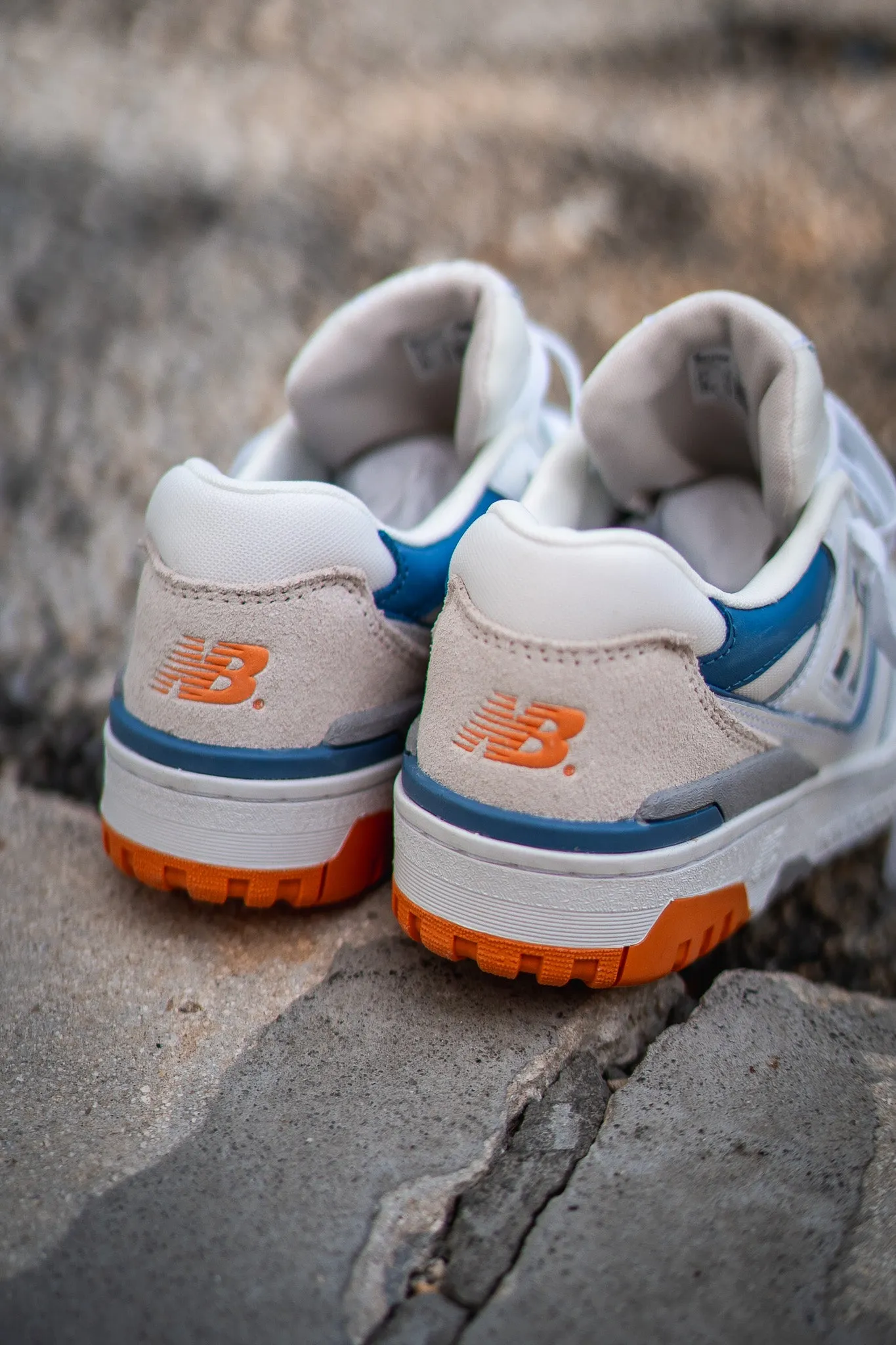 GRADESCHOOL New Balance 550 (Weiß/Citrus) - GSB550WB