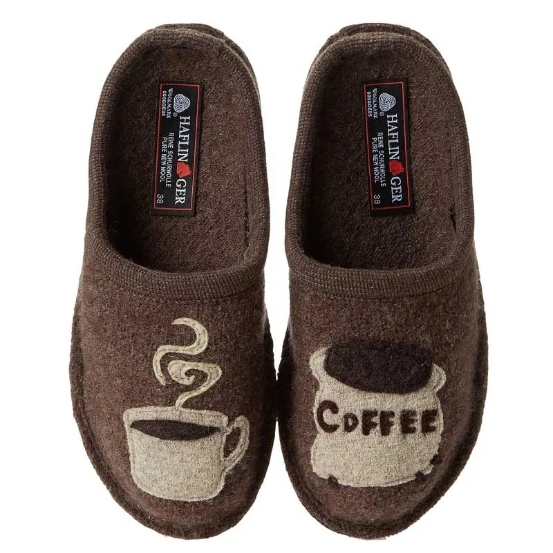Haflinger Damen Kaffee Erde Wolle
