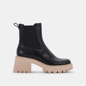 HAWK H2O STIEFELETTEN AUS SCHWARZEM LEDER