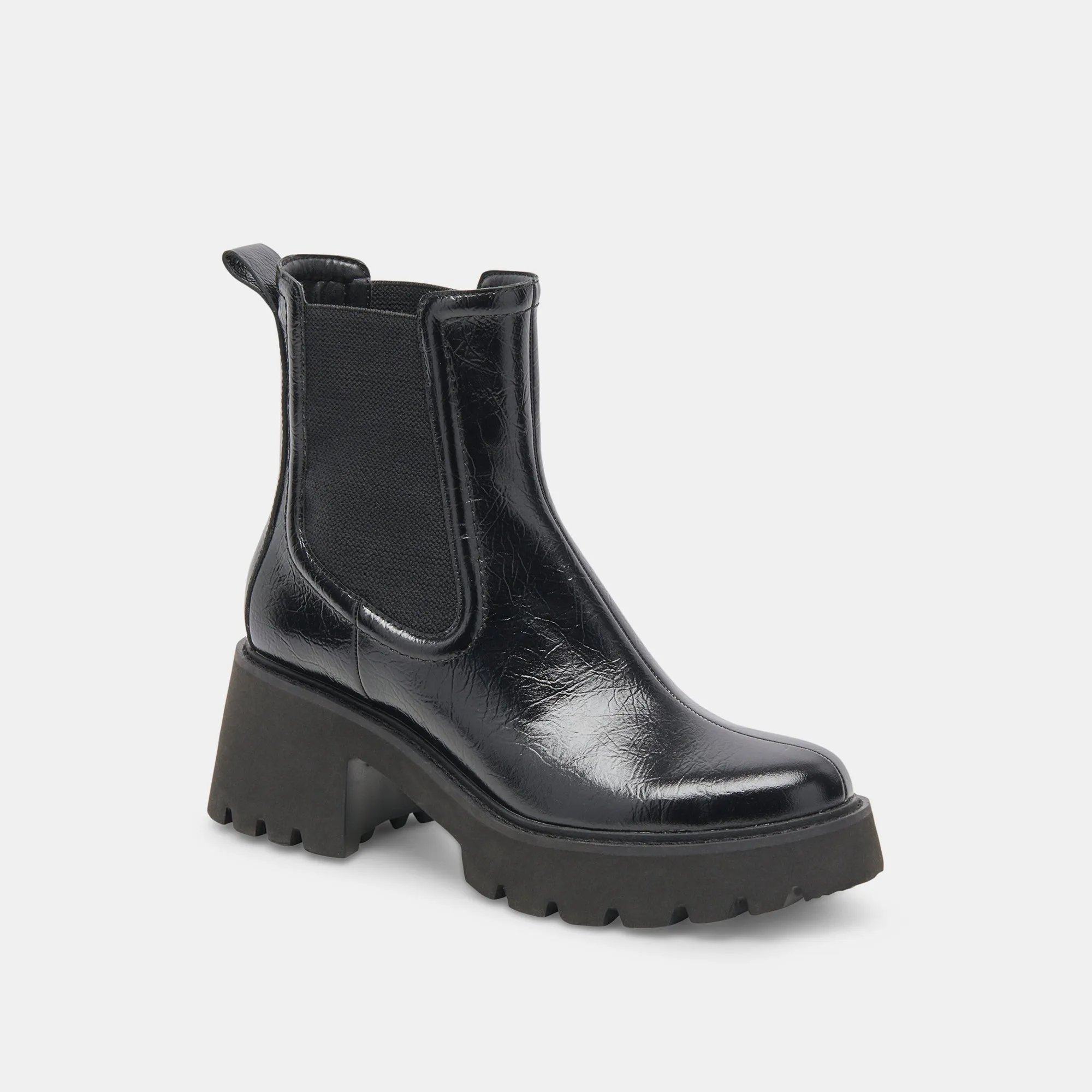 HAWK H2O STIEFELETTEN MITTERNACHTSKRÄUSELUNG GLANZLEDER