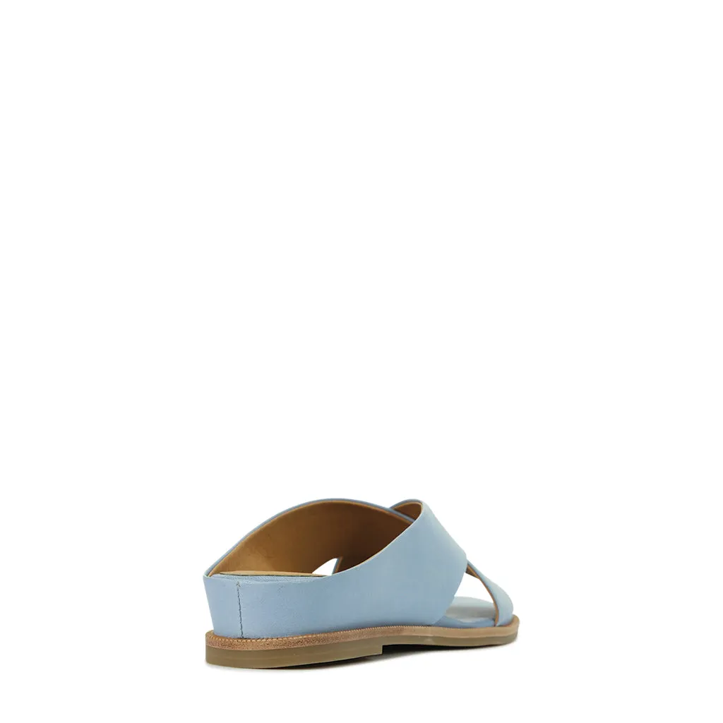 HOHE LEDER-SLIDESANDALEN