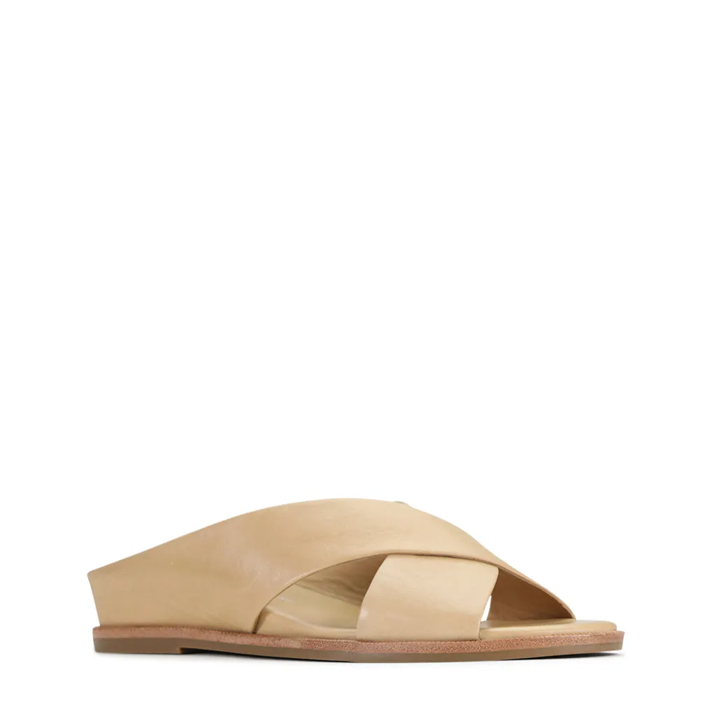 HOHE LEDER-SLIDESANDALEN