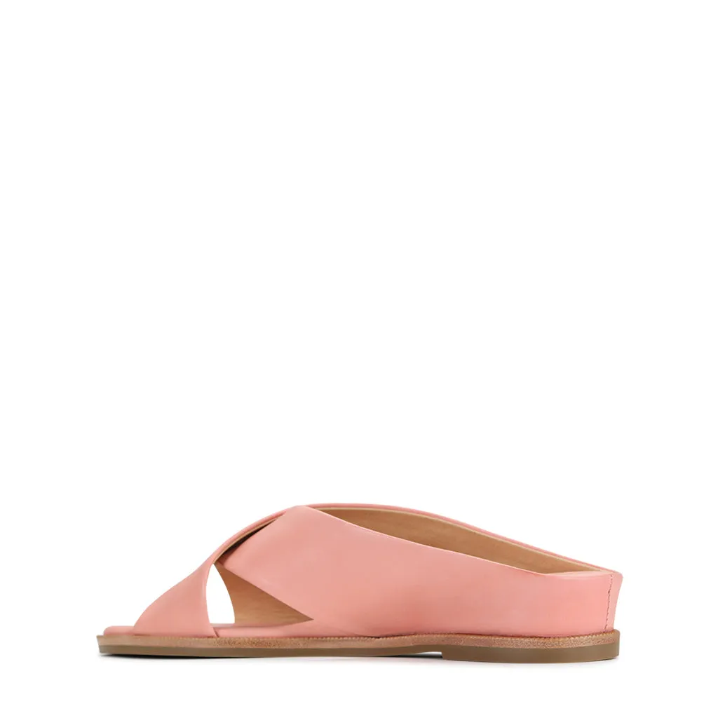 HOHE LEDER-SLIDESANDALEN