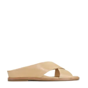 HOHE LEDER-SLIDESANDALEN