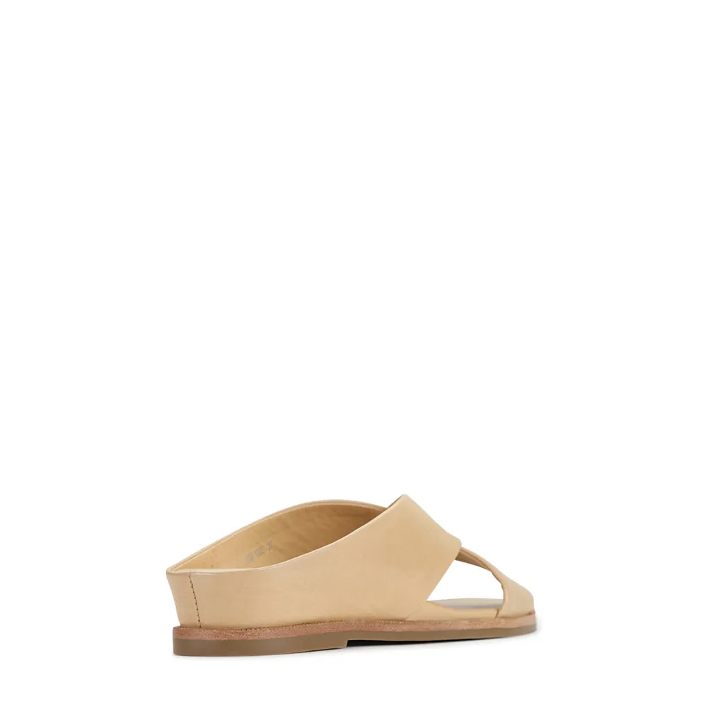 HOHE LEDER-SLIDESANDALEN