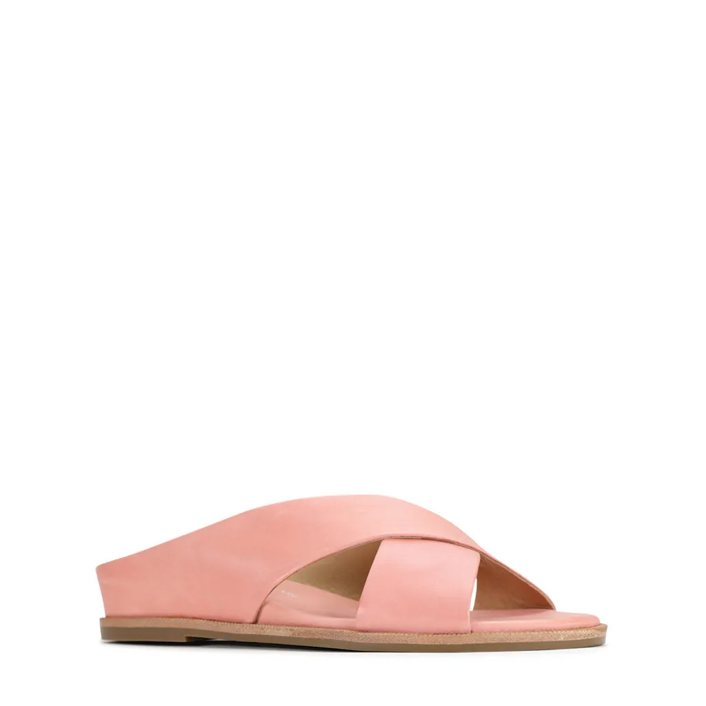 HOHE LEDER-SLIDESANDALEN