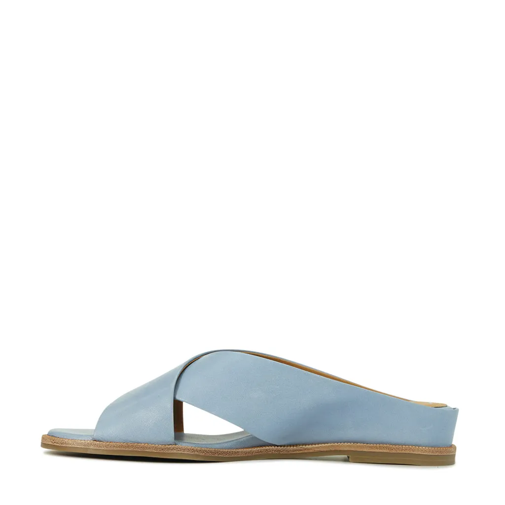 HOHE LEDER-SLIDESANDALEN