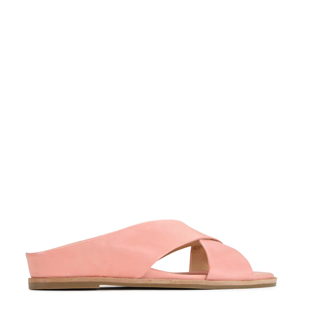 HOHE LEDER-SLIDESANDALEN