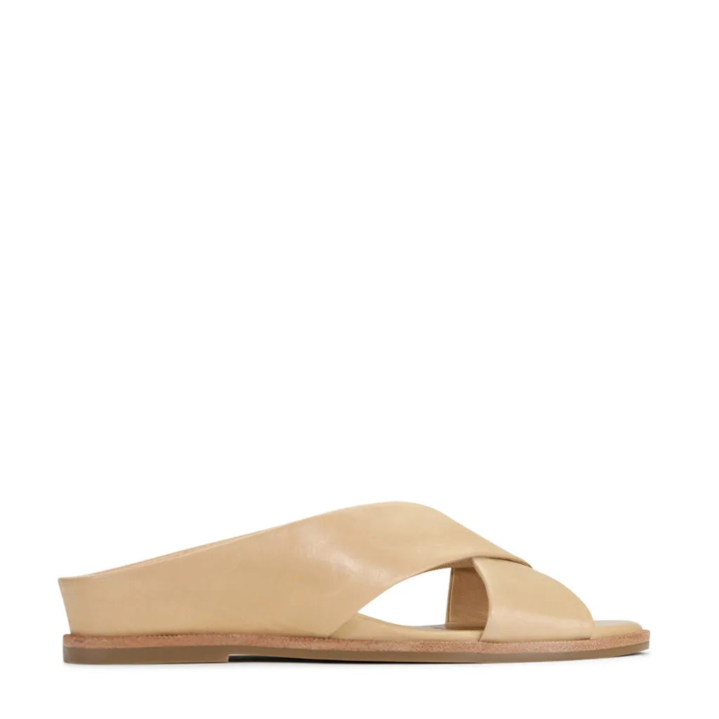 HOHE LEDER-SLIDESANDALEN
