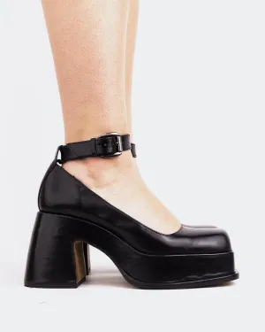 Huchette Leder in Schwarz
