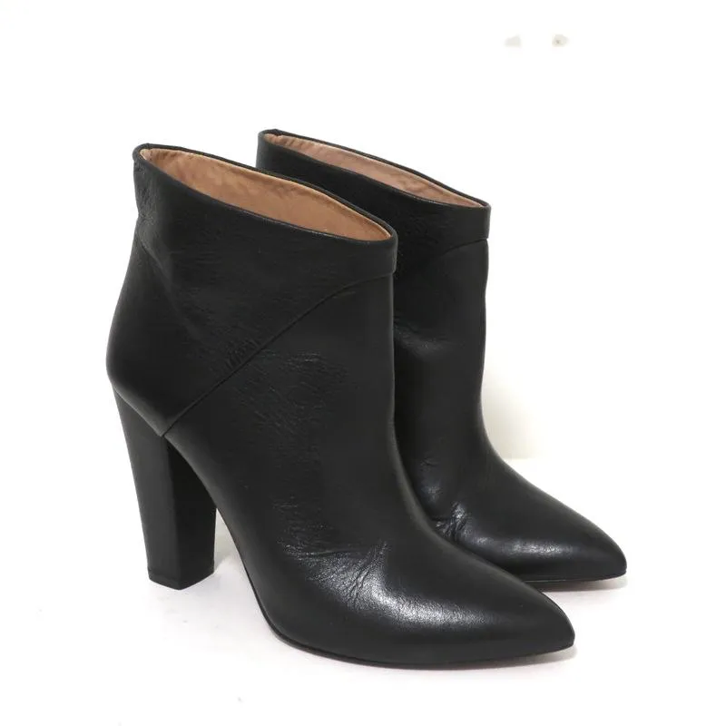 IRO Stiefeletten Schwarz Leder Größe 37 Spitze Stiefeletten