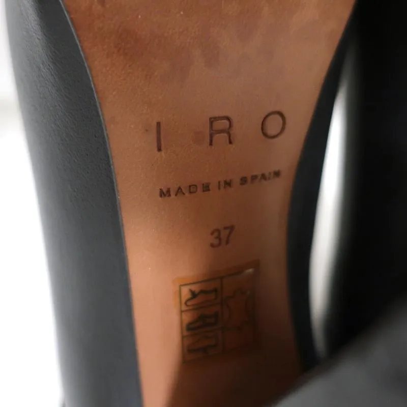 IRO Stiefeletten Schwarz Leder Größe 37 Spitze Stiefeletten