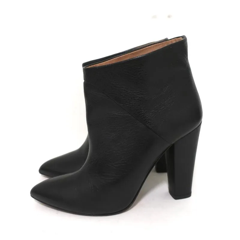 IRO Stiefeletten Schwarz Leder Größe 37 Spitze Stiefeletten