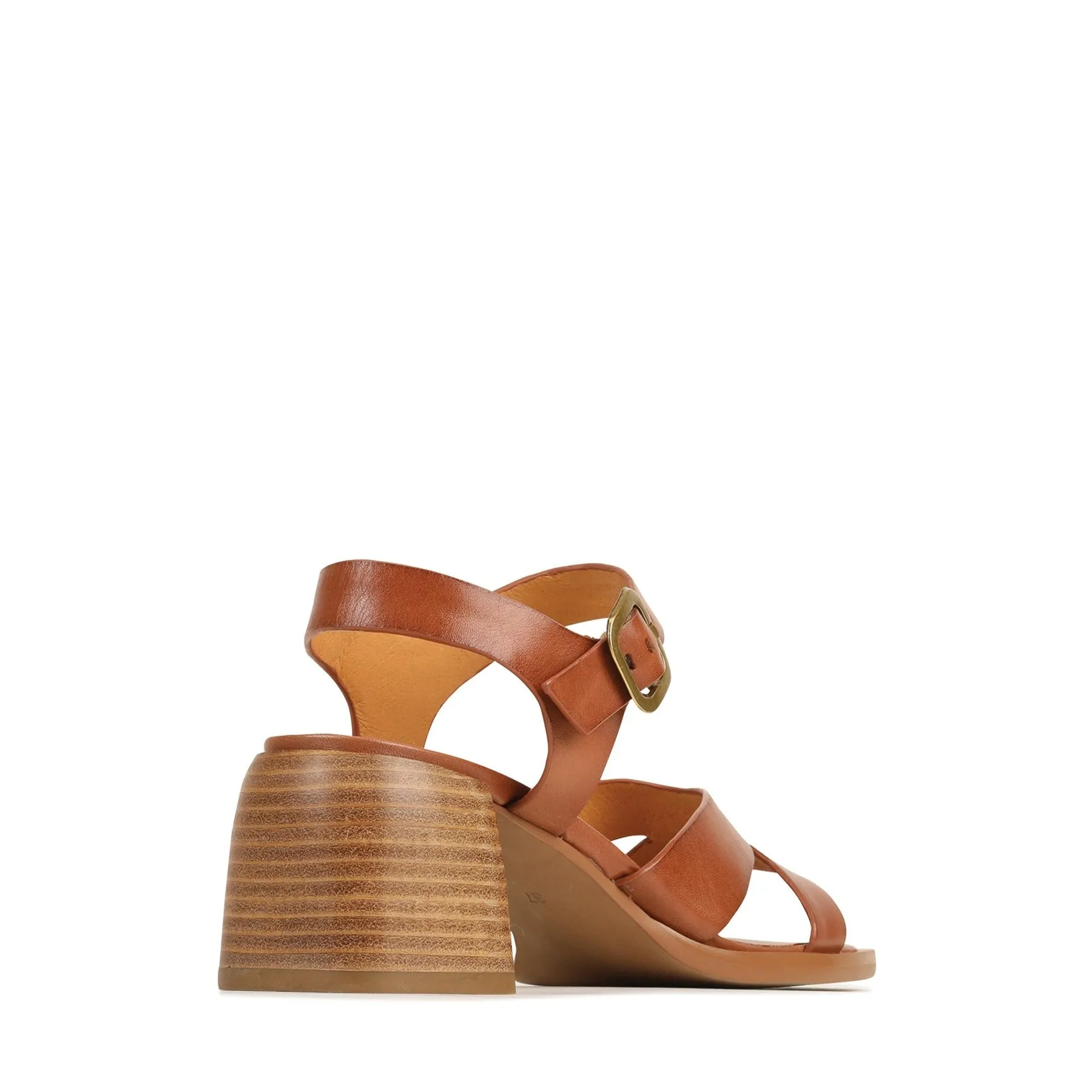 ISOKEN LEDER BLOCKABSATZ SANDALEN