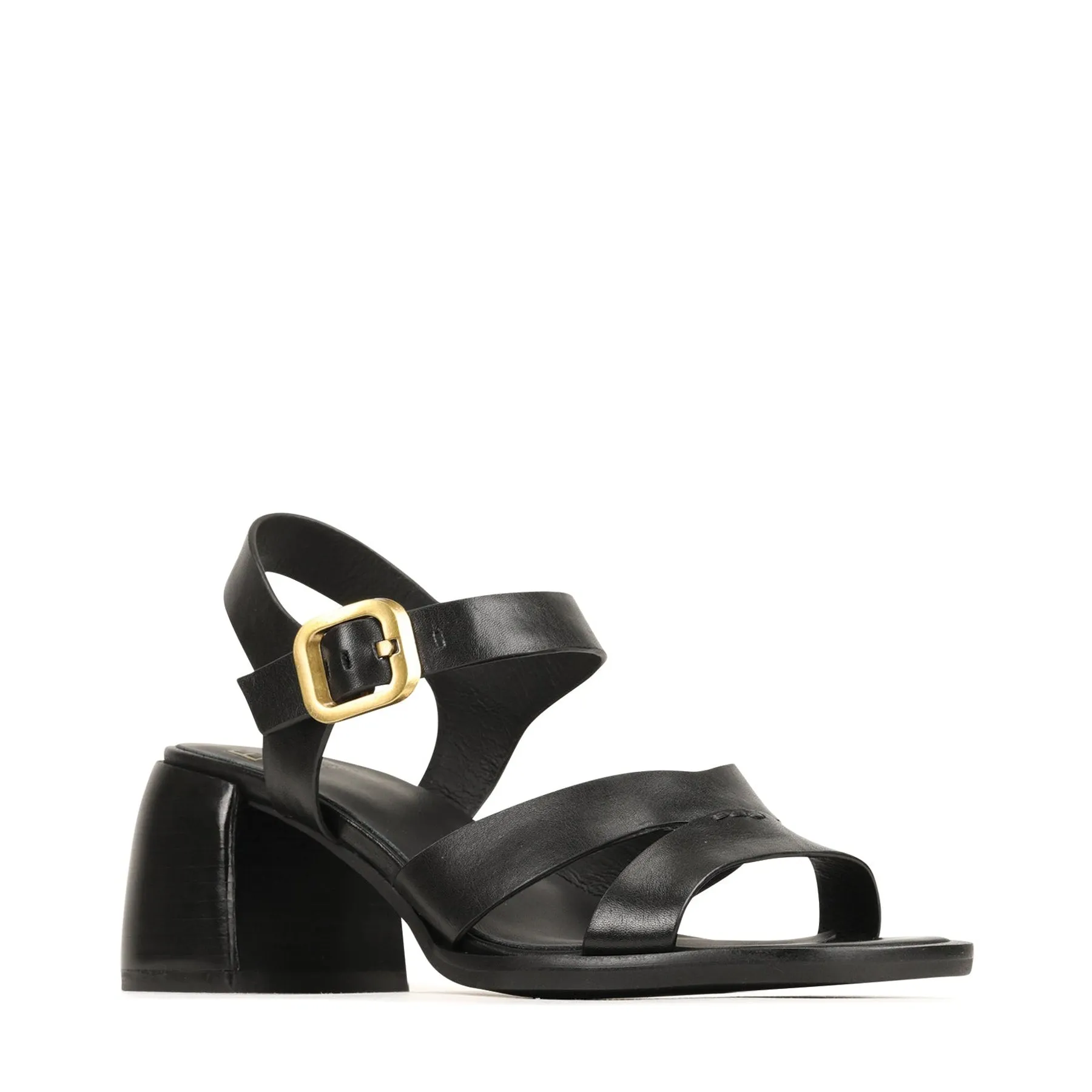 ISOKEN LEDER BLOCKABSATZ SANDALEN