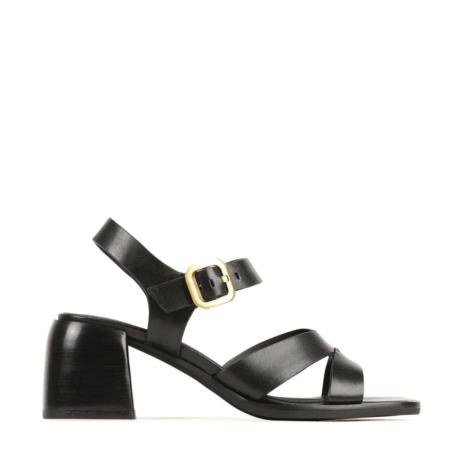 ISOKEN LEDER BLOCKABSATZ SANDALEN