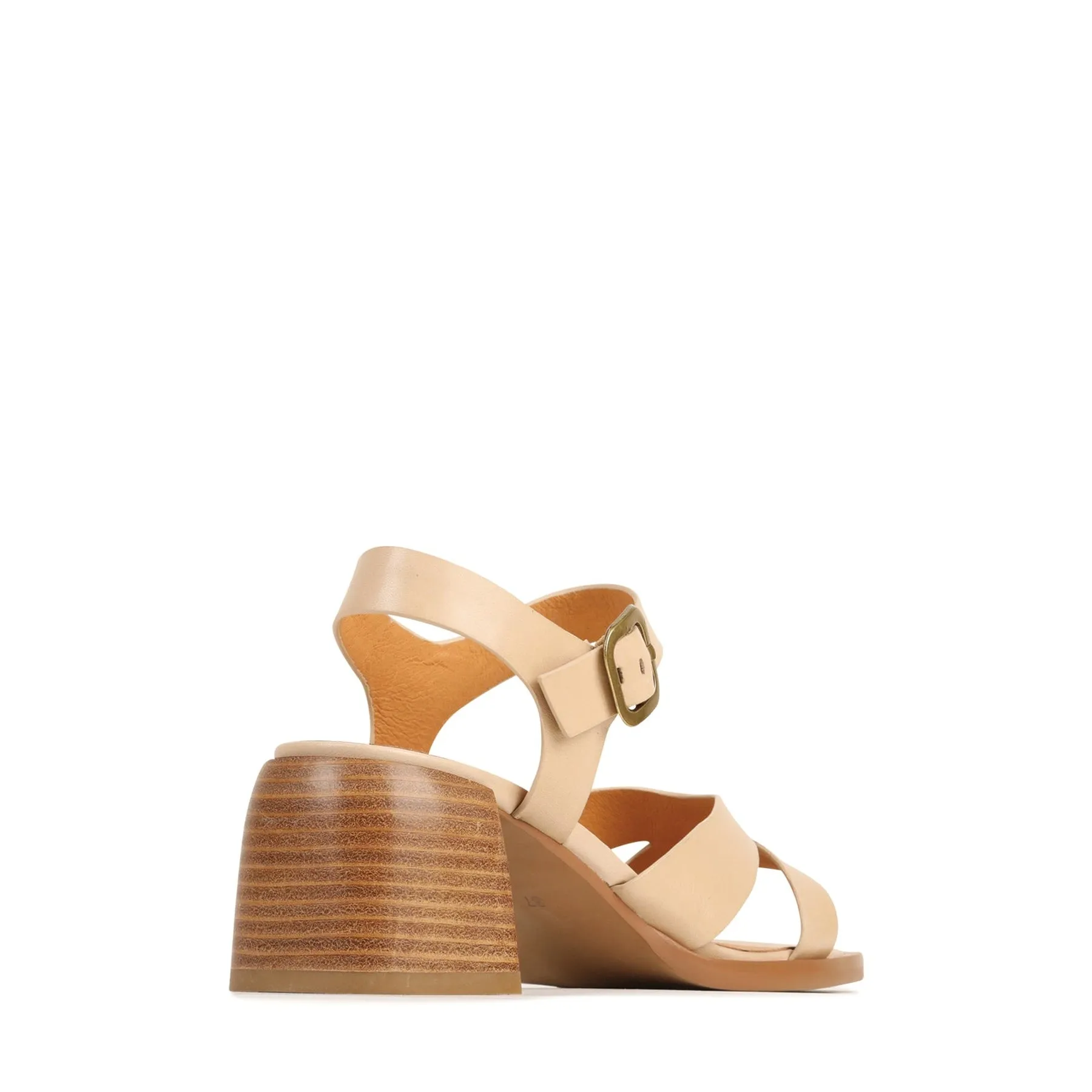 ISOKEN LEDER BLOCKABSATZ SANDALEN