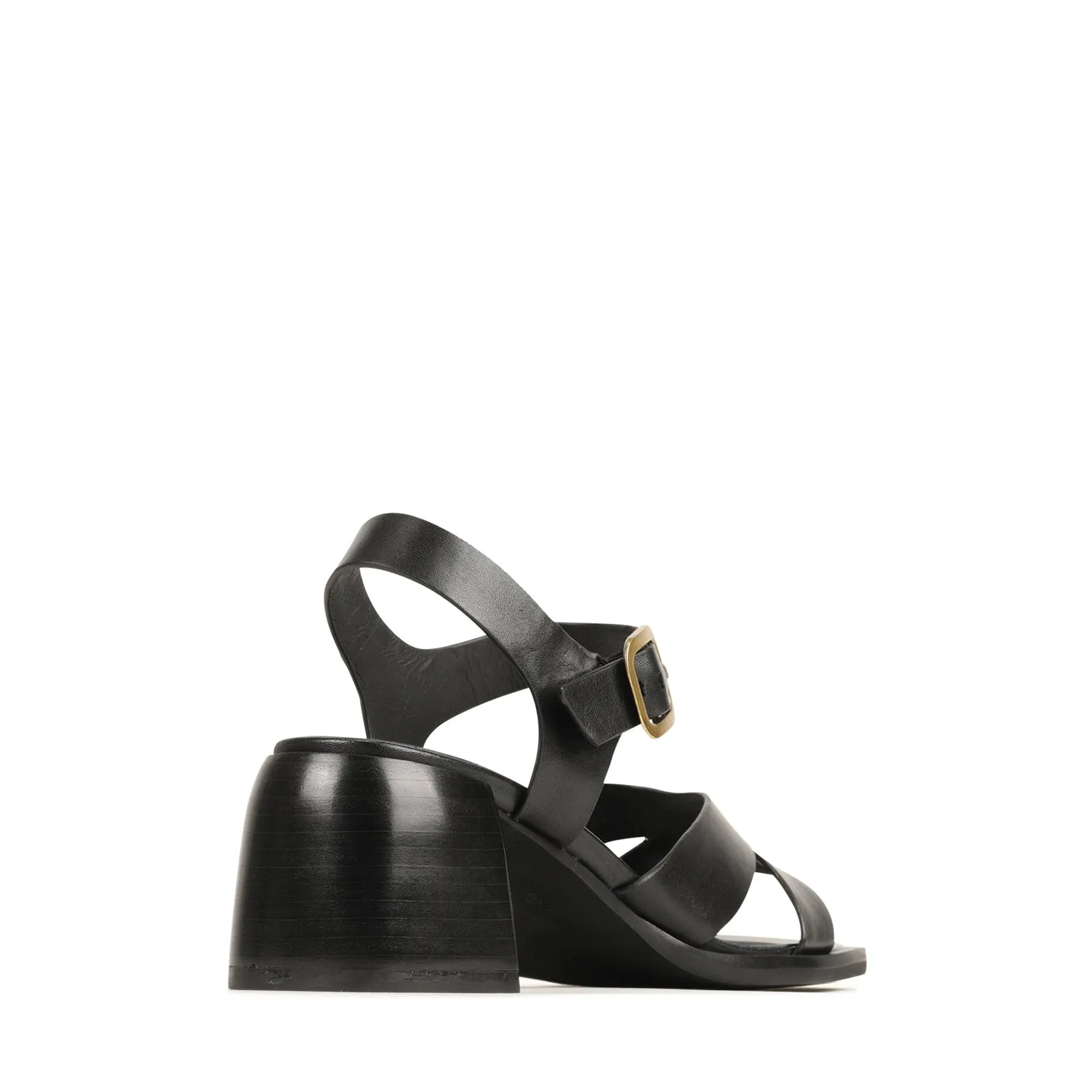 ISOKEN LEDER BLOCKABSATZ SANDALEN