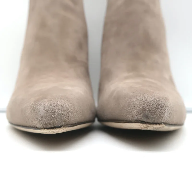 Jimmy Choo Stiefeletten Maiara Wildleder in Taupe Größe 39 Spitze Stiefeletten
