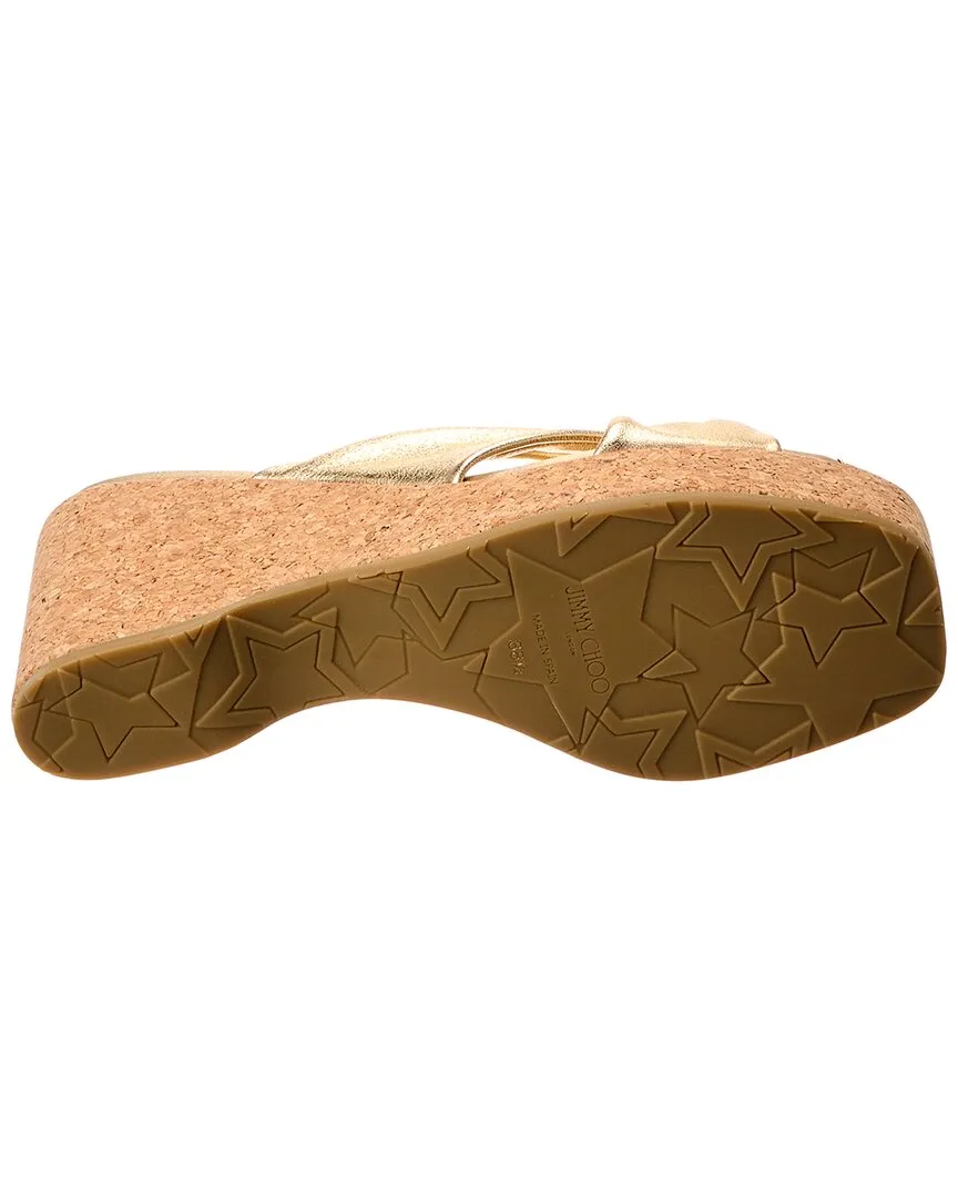 Jimmy Choo Avenue 110 Keilabsatz-Sandalen aus Leder_Jimmy-Choo