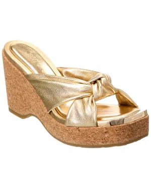 Jimmy Choo Avenue 110 Keilabsatz-Sandalen aus Leder_Jimmy-Choo