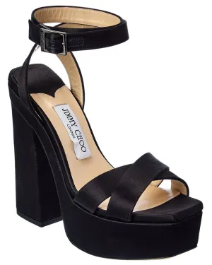 Jimmy Choo Gaia 140 Satin Plateau Sandalen_Jimmy-Choo