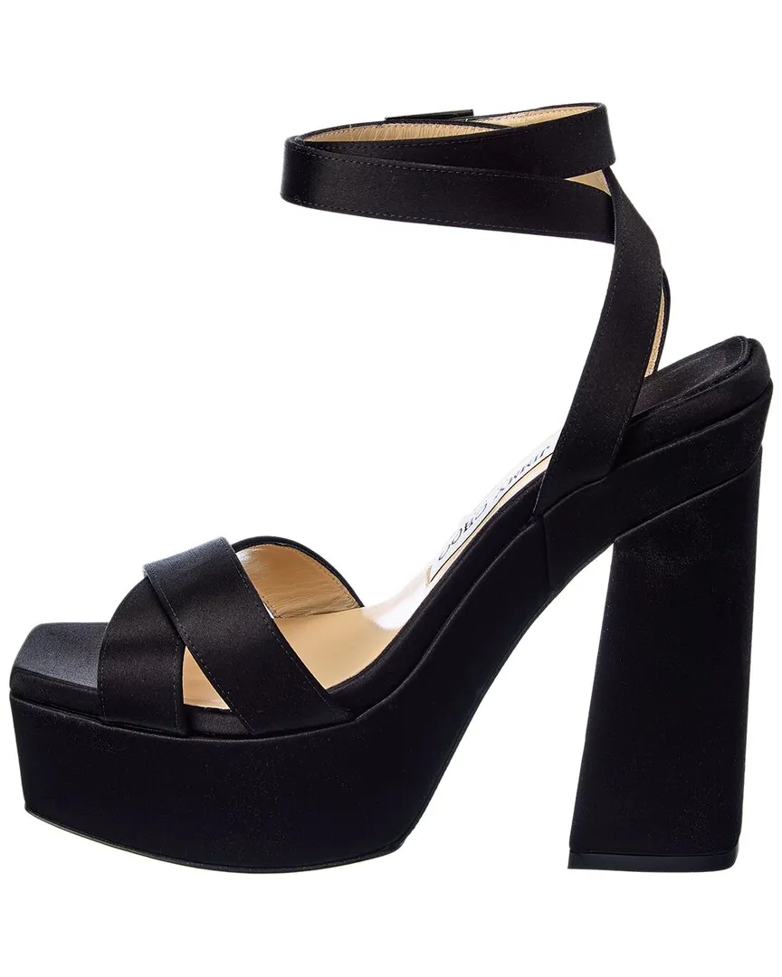 Jimmy Choo Gaia 140 Satin Plateau Sandalen_Jimmy-Choo