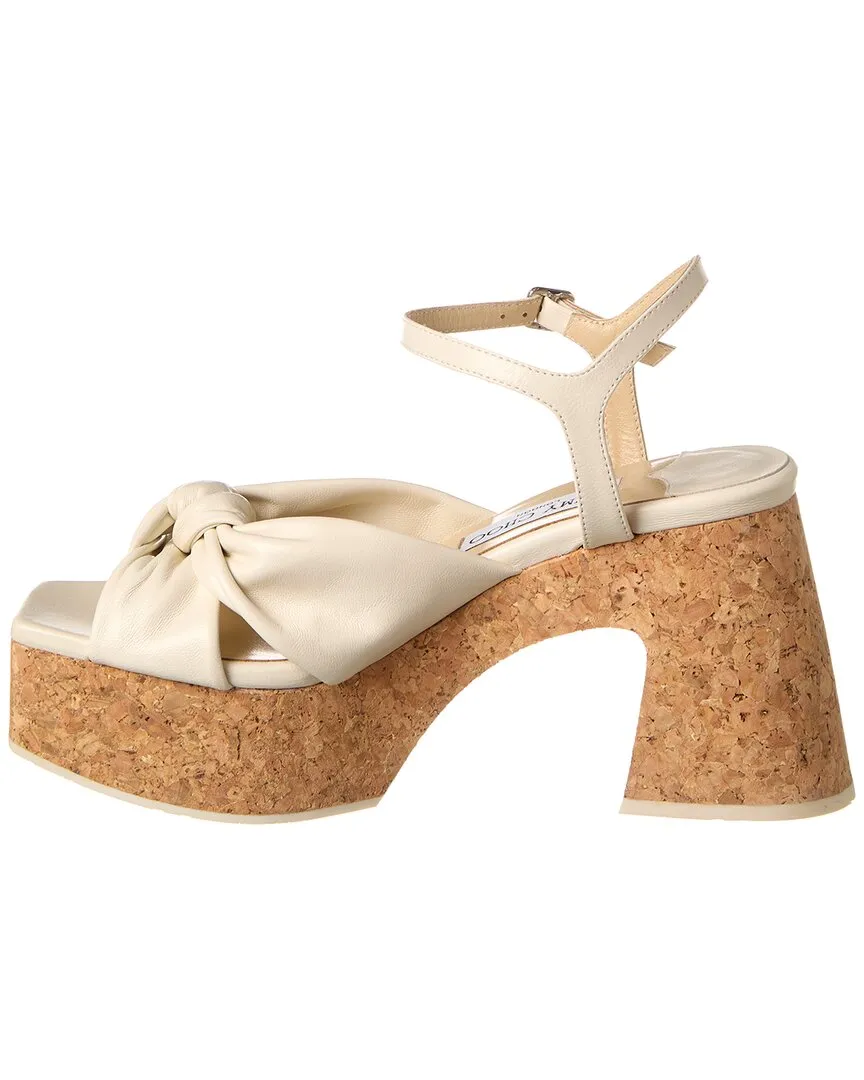 Jimmy Choo Heloise 95 Keilabsatz Leder Sandalen_Jimmy-Choo